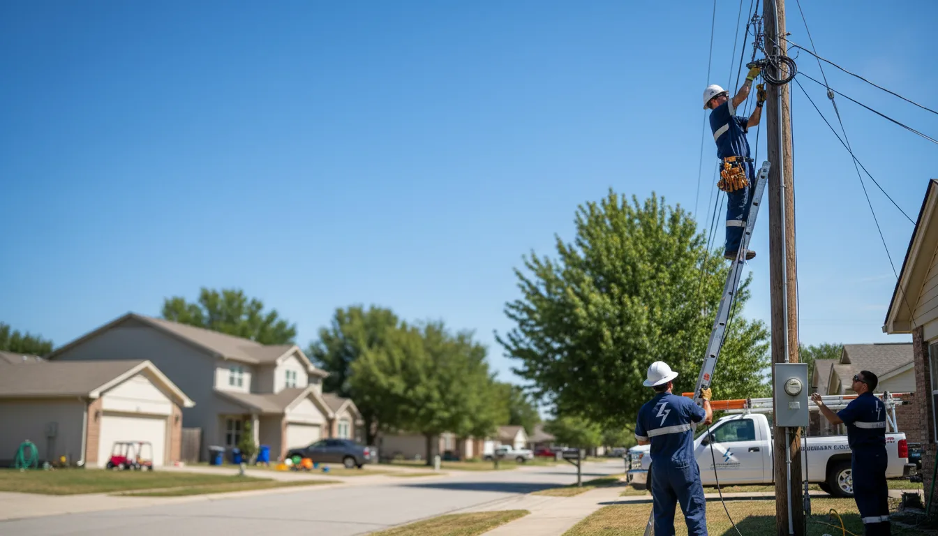 Residential electrician providing installation services in Ollie, IA